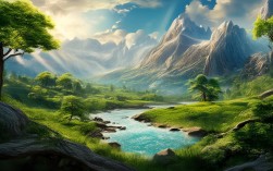 自然馈赠如何成就山水画卷中的视觉盛宴？