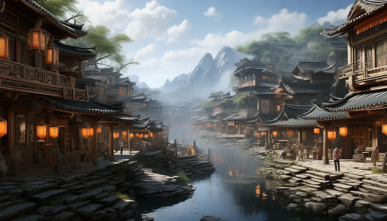 山水画卷中的古镇隐藏着哪些未解密码？-图2