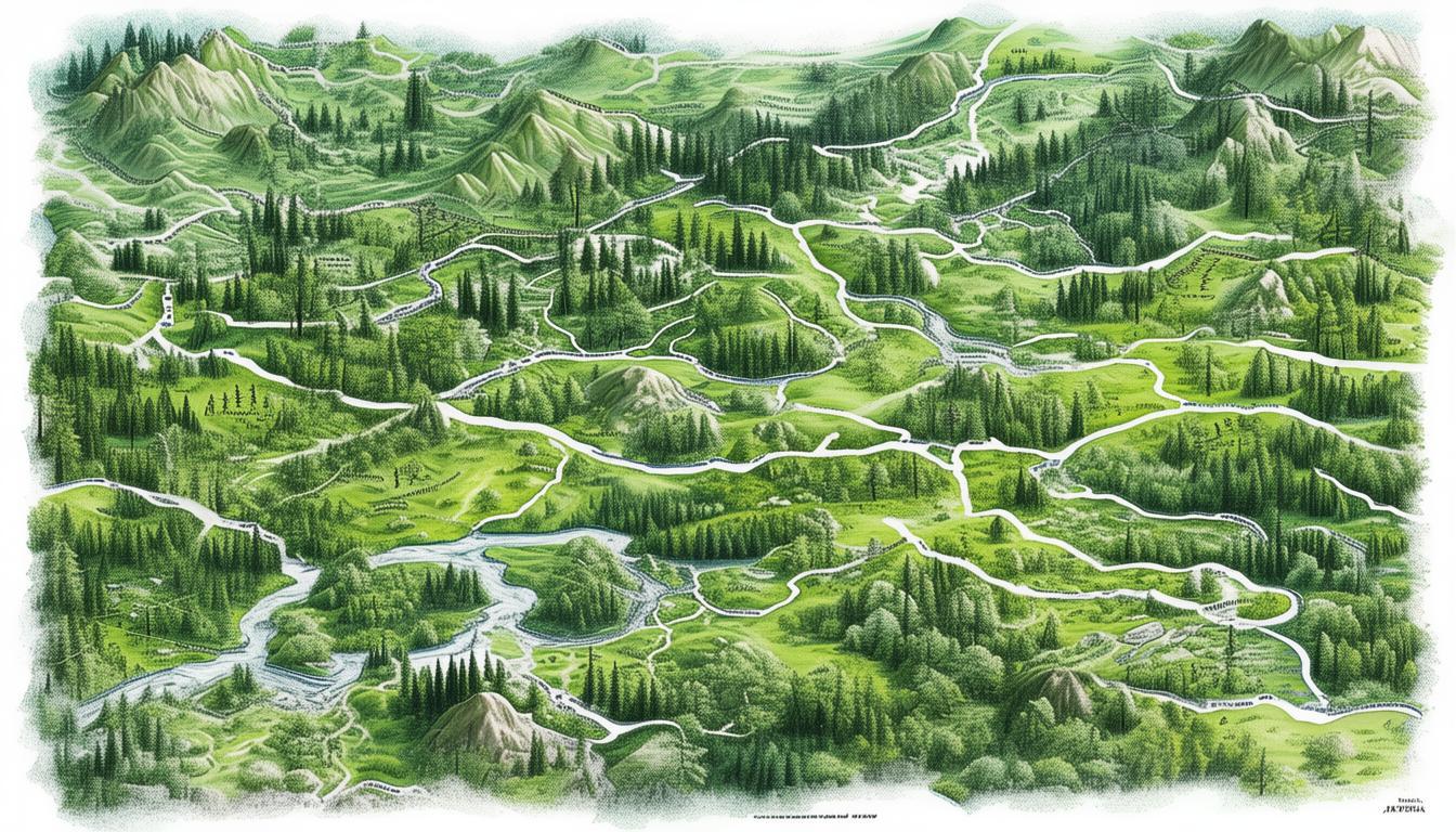 如何探索隐于山林的自然绿意山水旅行路线？-图2