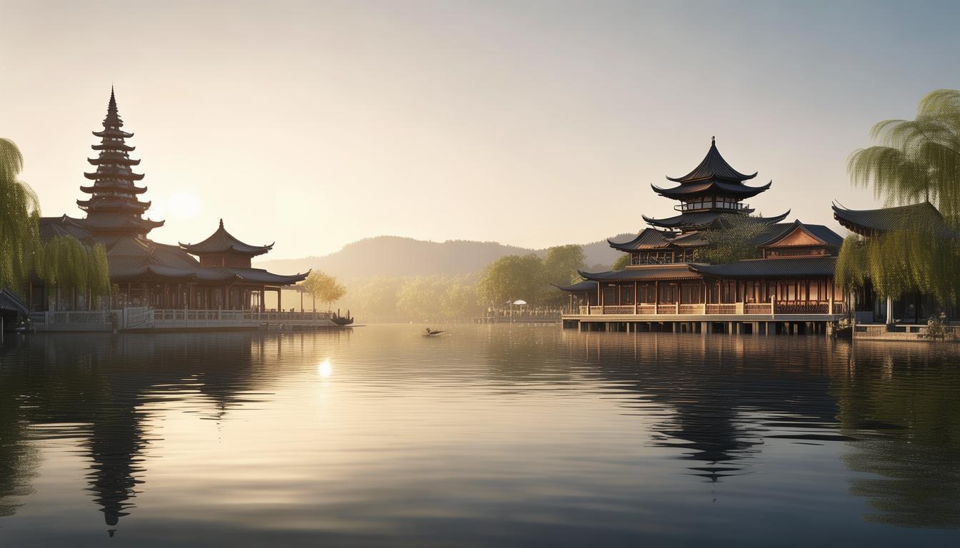 如何感受西湖晨光中古典与现代交融的诗意之美？-图1