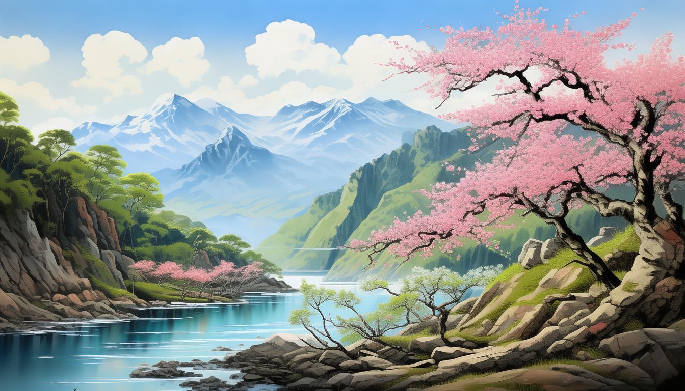 如何用山水画捕捉春日自然生机？-图1