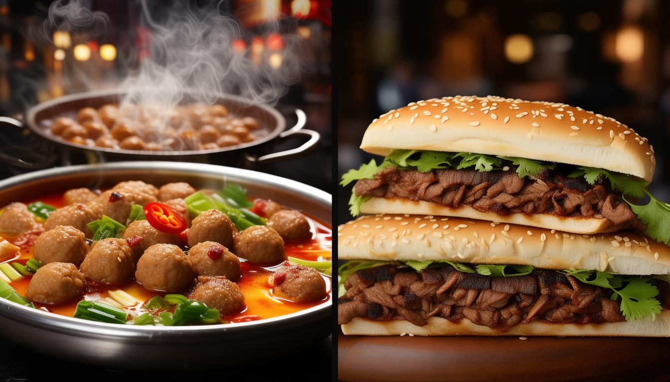 肉丸胡辣汤与腊牛肉夹馍，西安早餐你更爱哪一味？-图2