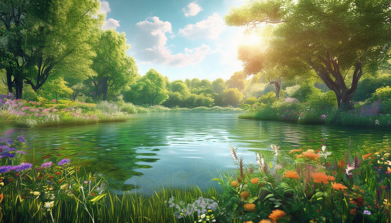 湖光水色如何形成生态绿洲的自然景观？-图2