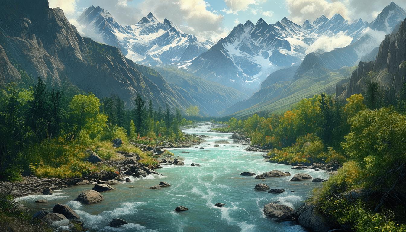 山川河流如何描绘自然风光的壮丽画卷？-图2
