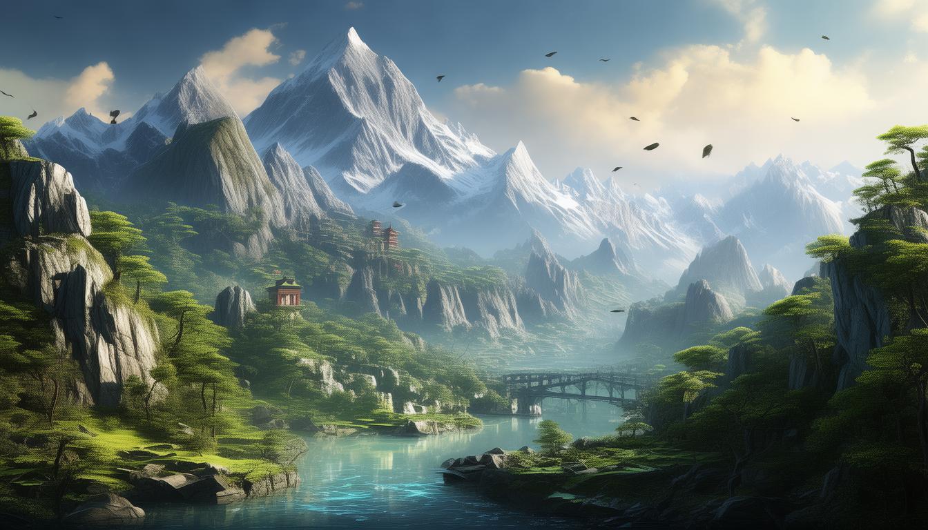 自然风光，如何描绘山水间的诗意画卷？-图2