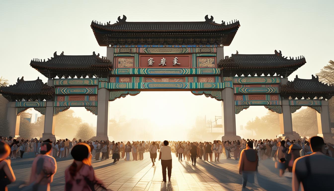 清晨的芒街国门有多活力四射？，核心关键词， 芒街、国门、清晨、活力-图1