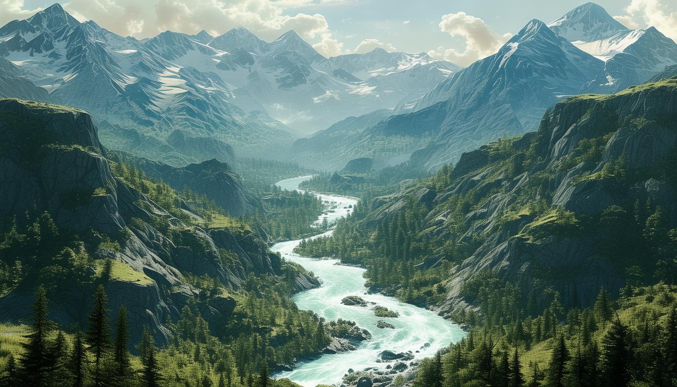 山水交织如何绘就自然风光的壮丽画卷？-图2