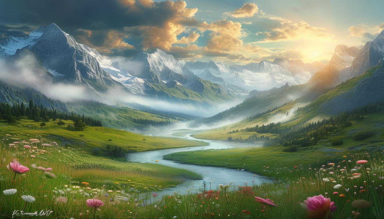 自然风光与山水如何构成诗意画卷？-图1